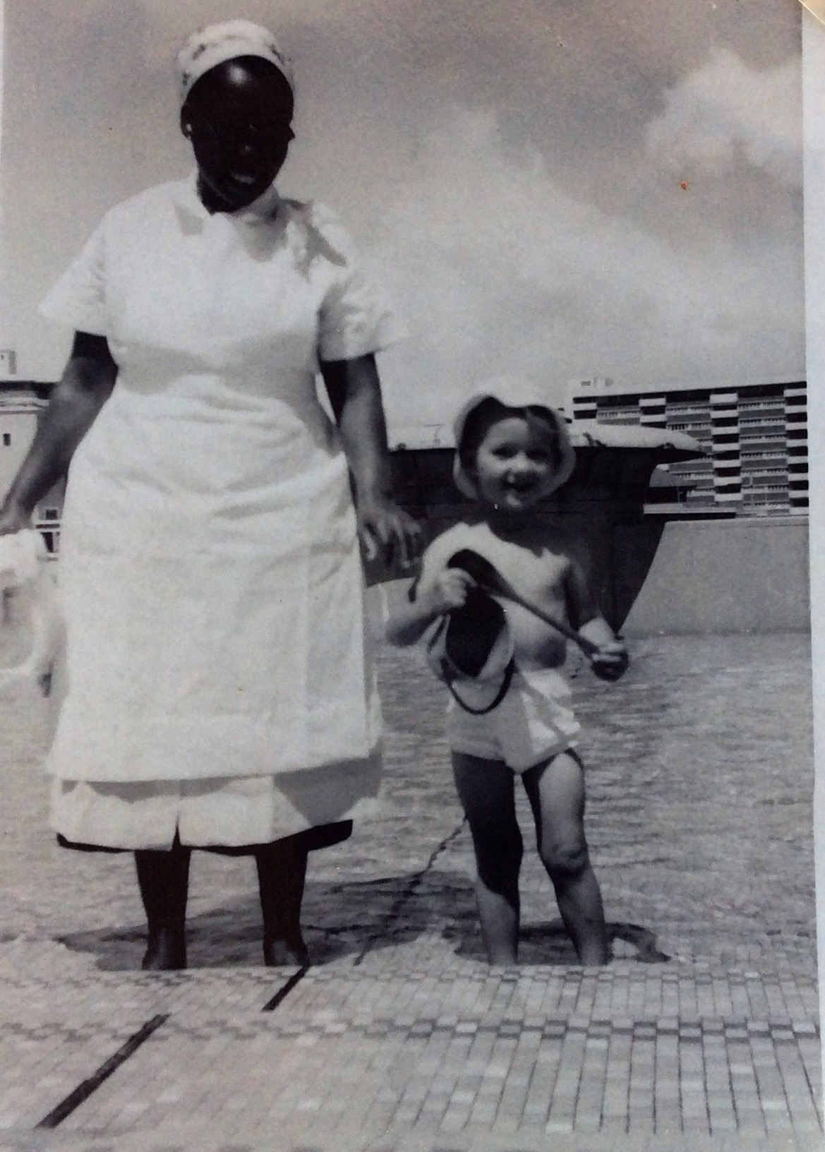 ON HOLIDAY IN CAPE TOWN, WITH OUR JOHANNESBURG NANNY....NOV.1959....