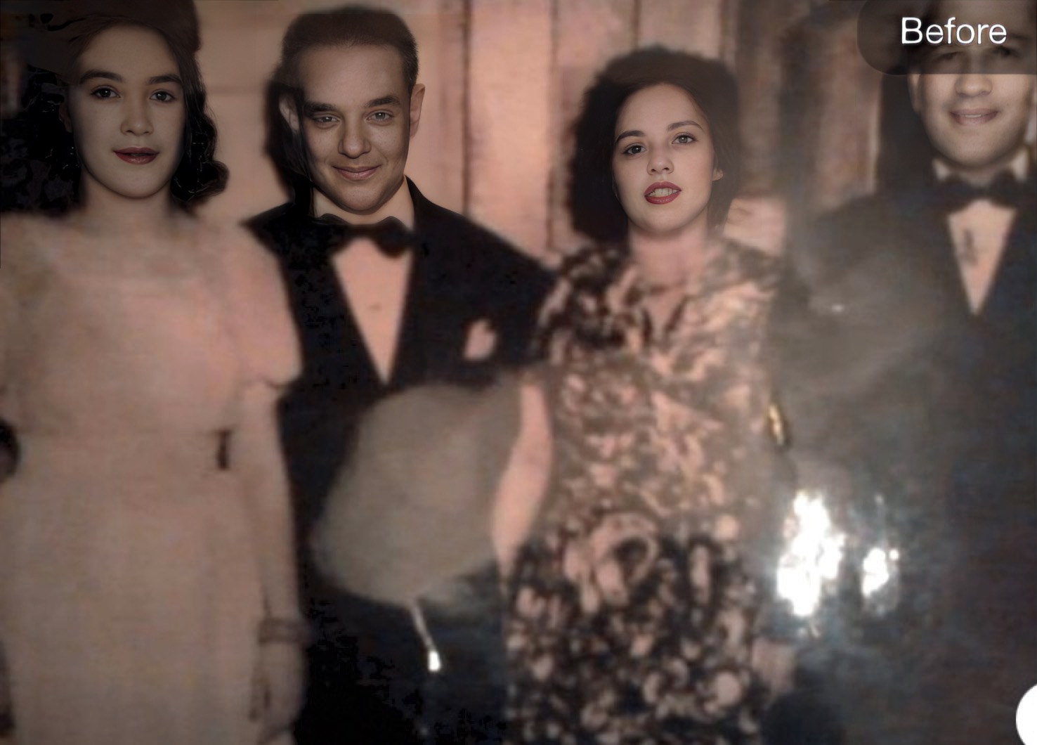 My grandparents on right with Tom and his wife at my grandfathers nightclub West End Waiters Club in Central West End ( Gaslight Square) St Louis Mo 1940s