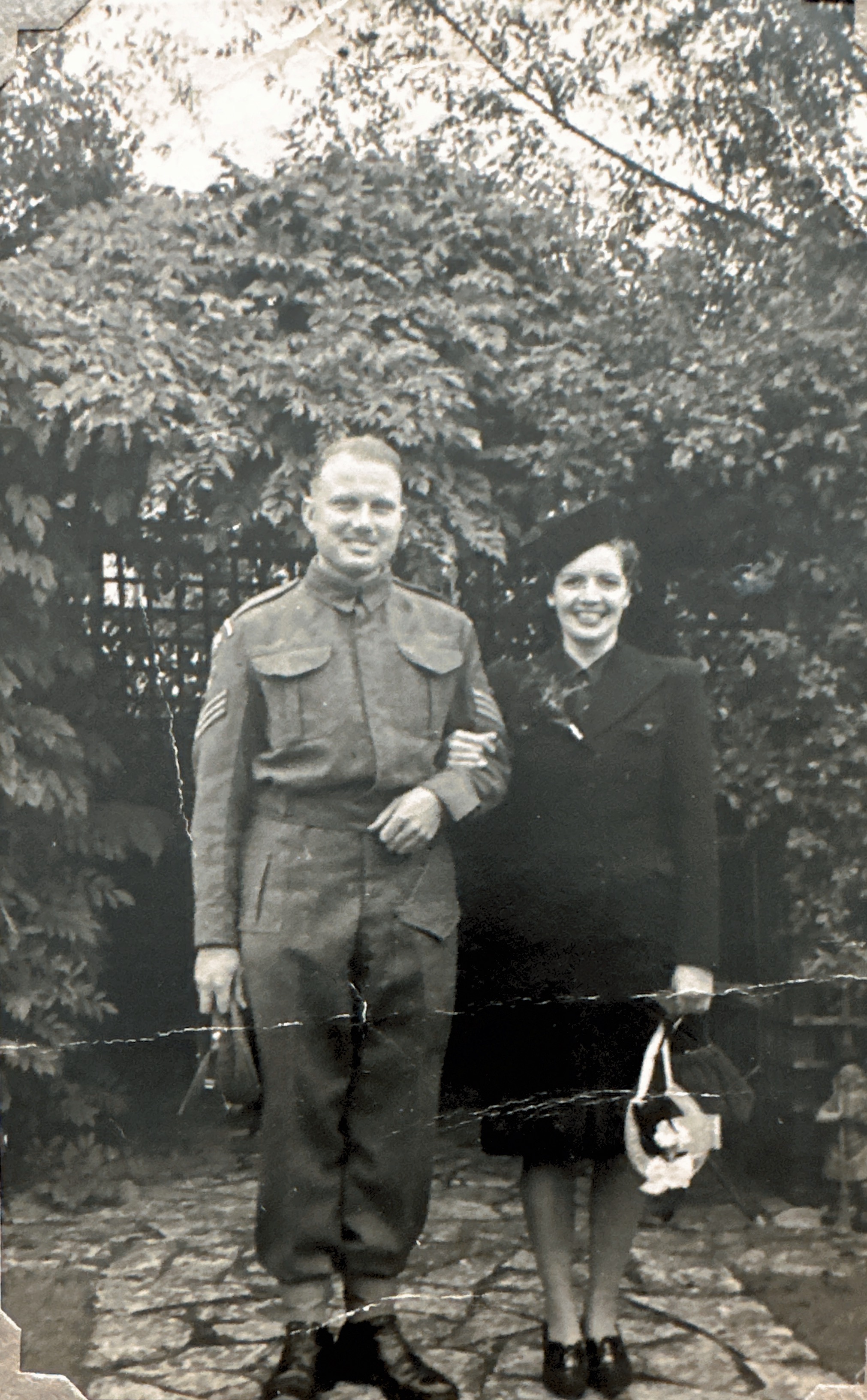 Anne and Wally Barrow on their wedding day, the 24th of September 1940