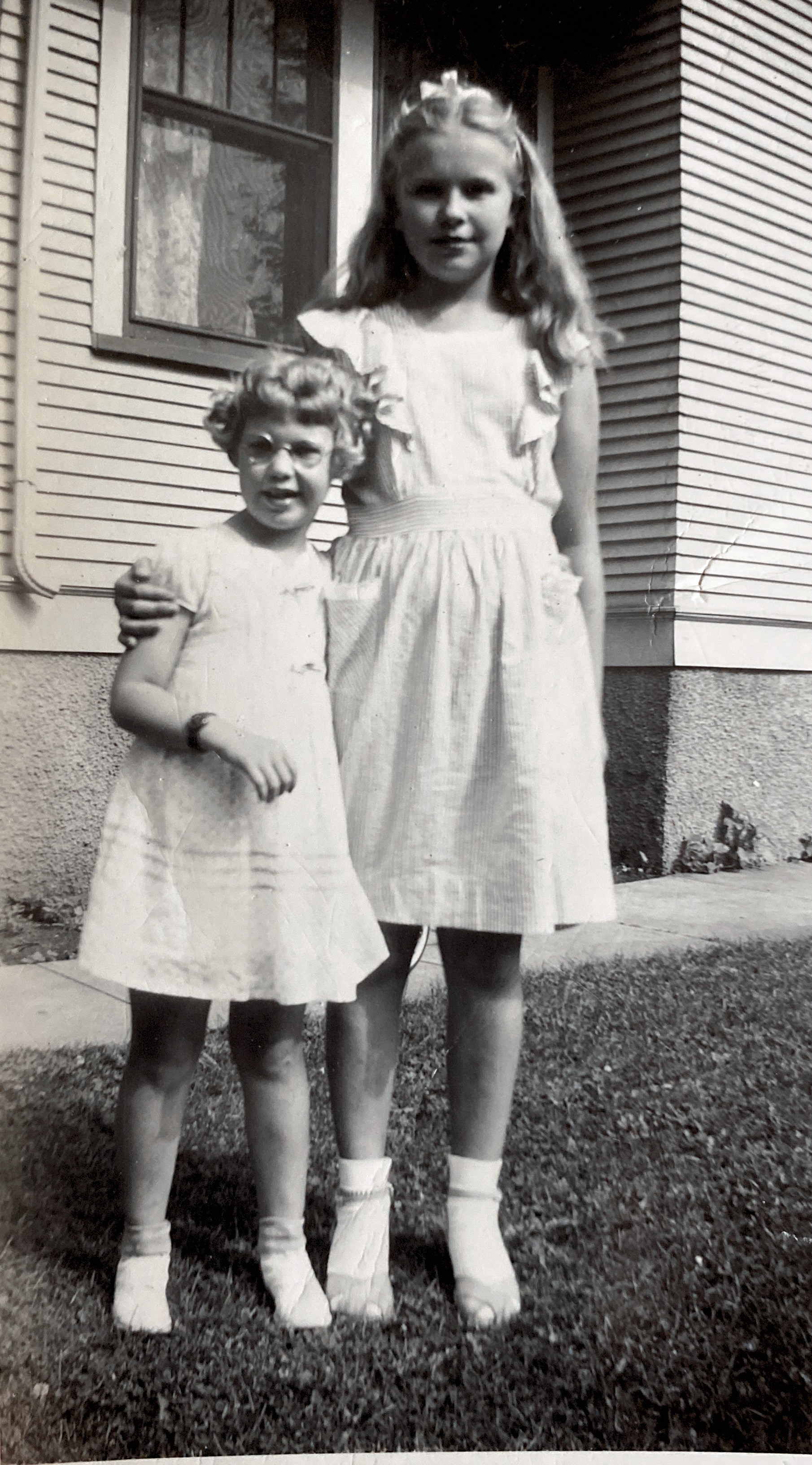 Beverly Braught and Marjorie Thoen. circa 1943
