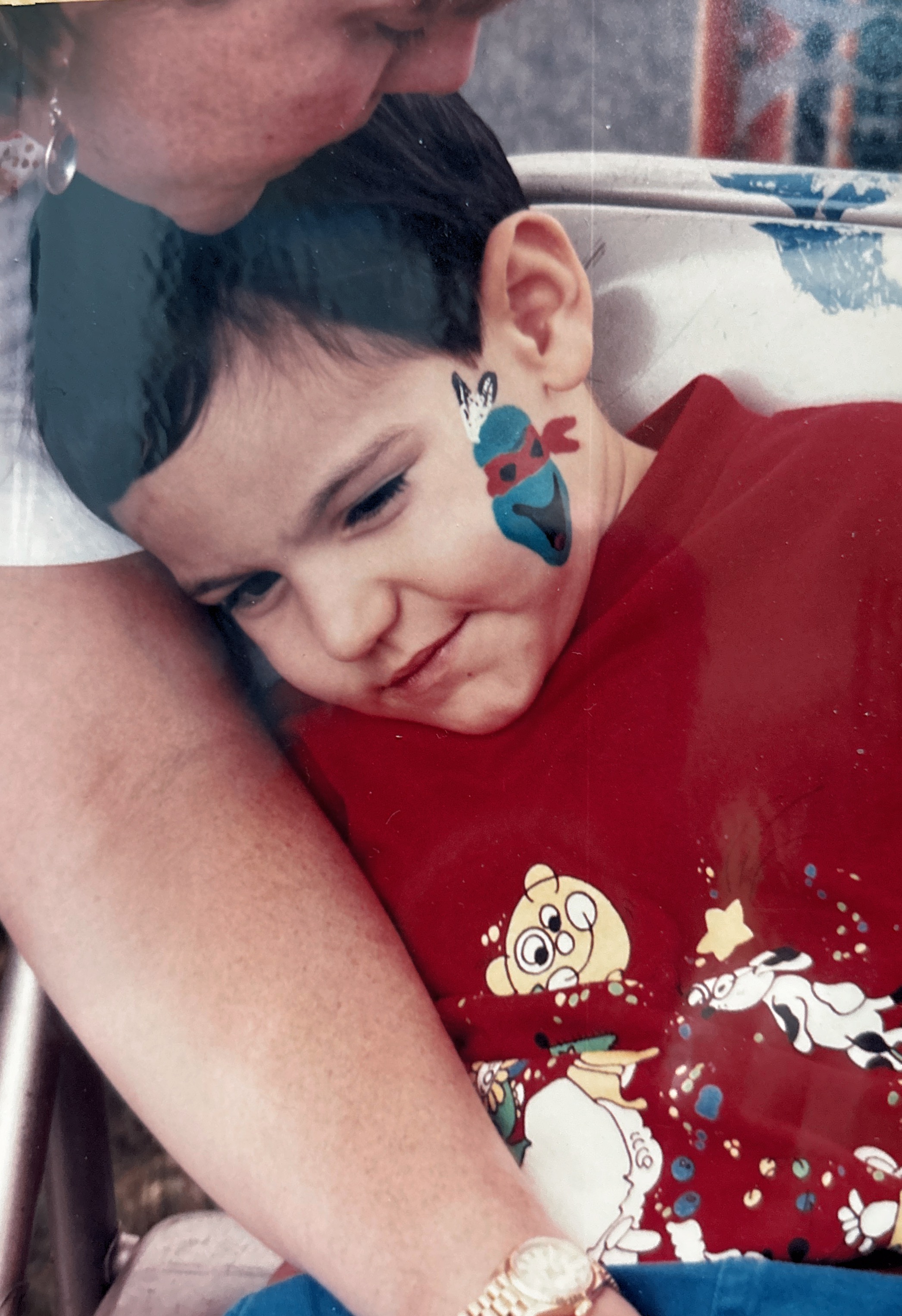 Too much fun at the powwow! (Tres, 2, summer, 1990)