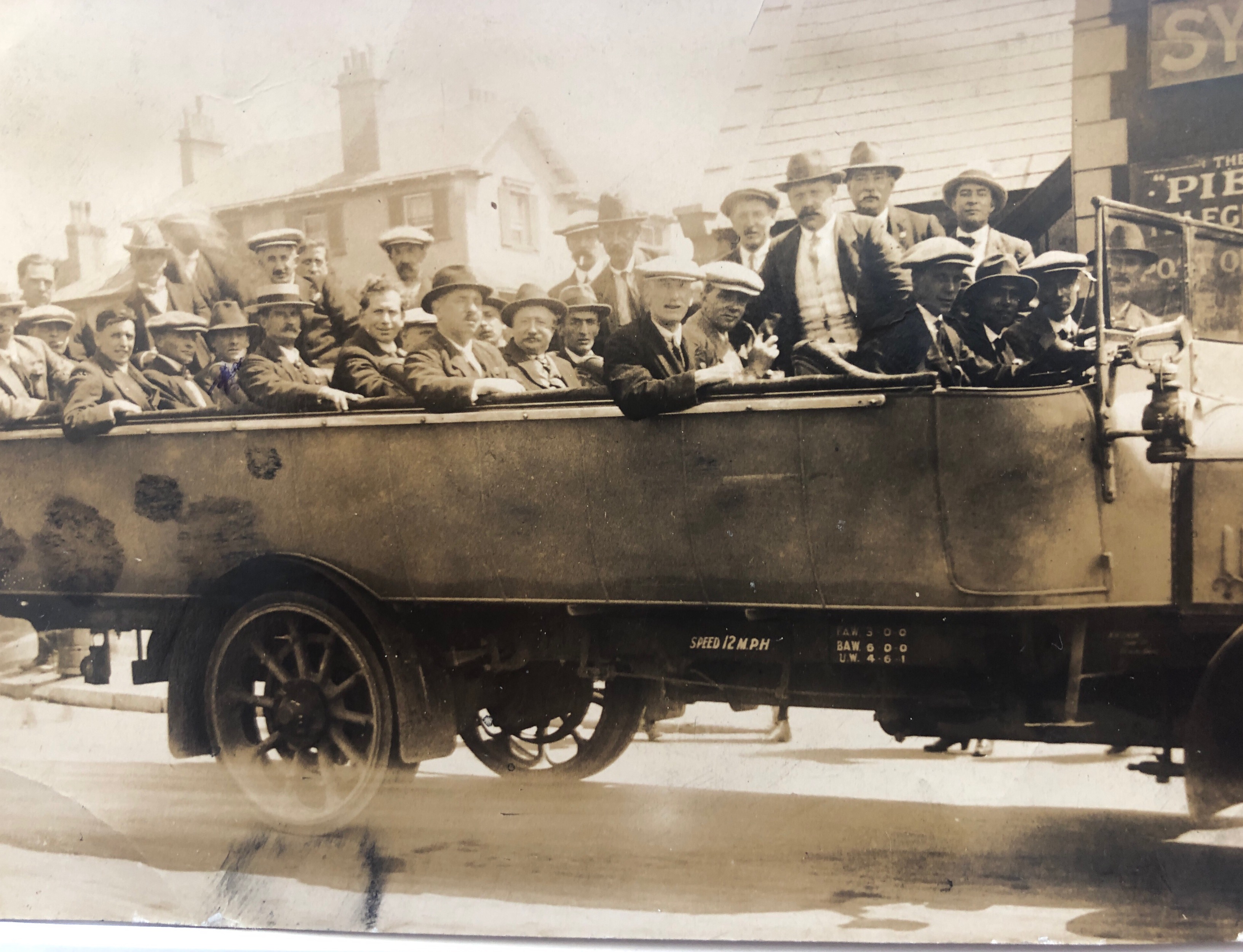 Oddfellows Charabanc outing approx 1931 possibly Portsmouth