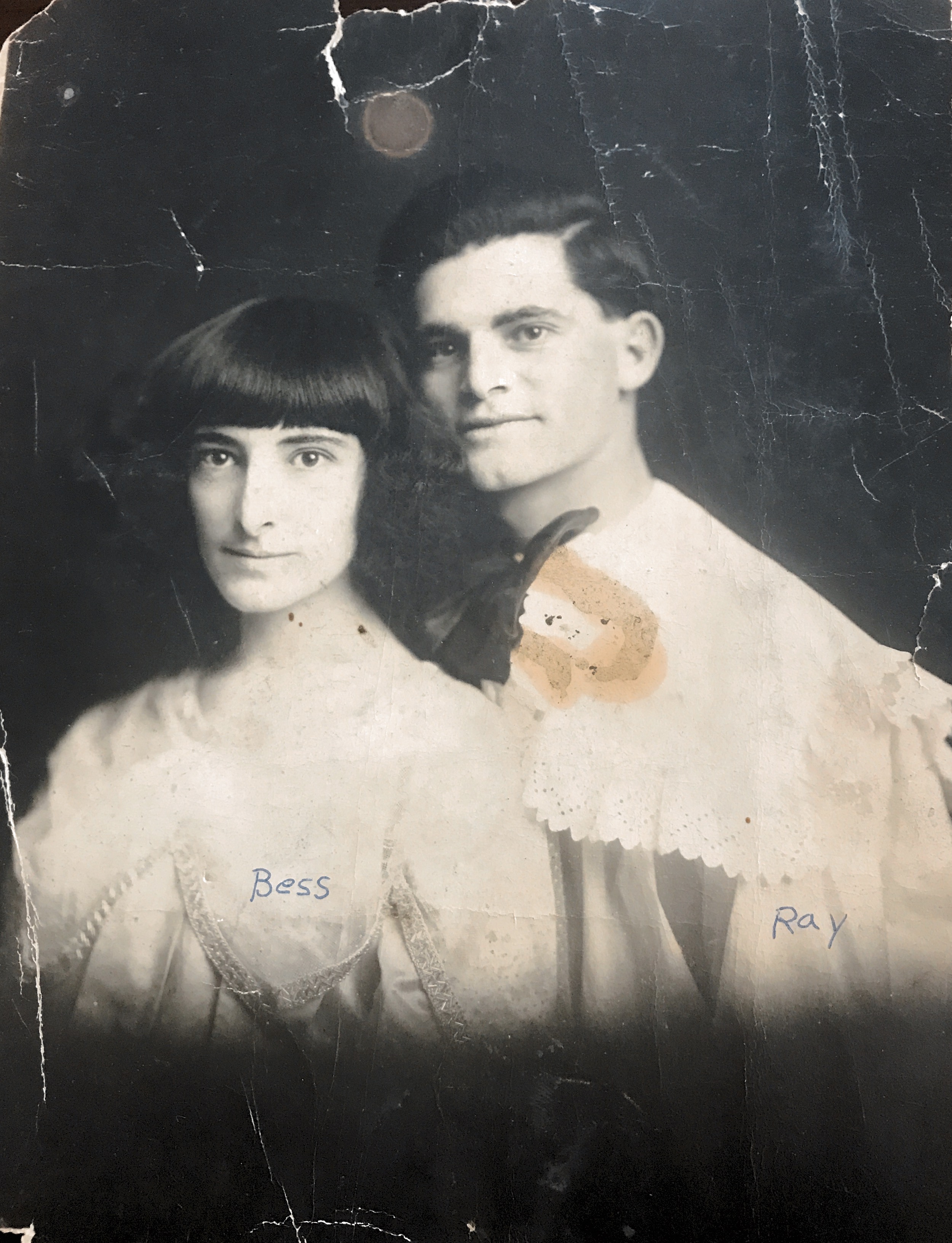 Grandma Bess (Salsburg) Ashbolt and Uncle Ray (Israel) Salsburg). Vaudeville photo. “Stage name: “Four Dancing Lubin’s”
Bess died at 24 in the 1918 Flu Epidemic