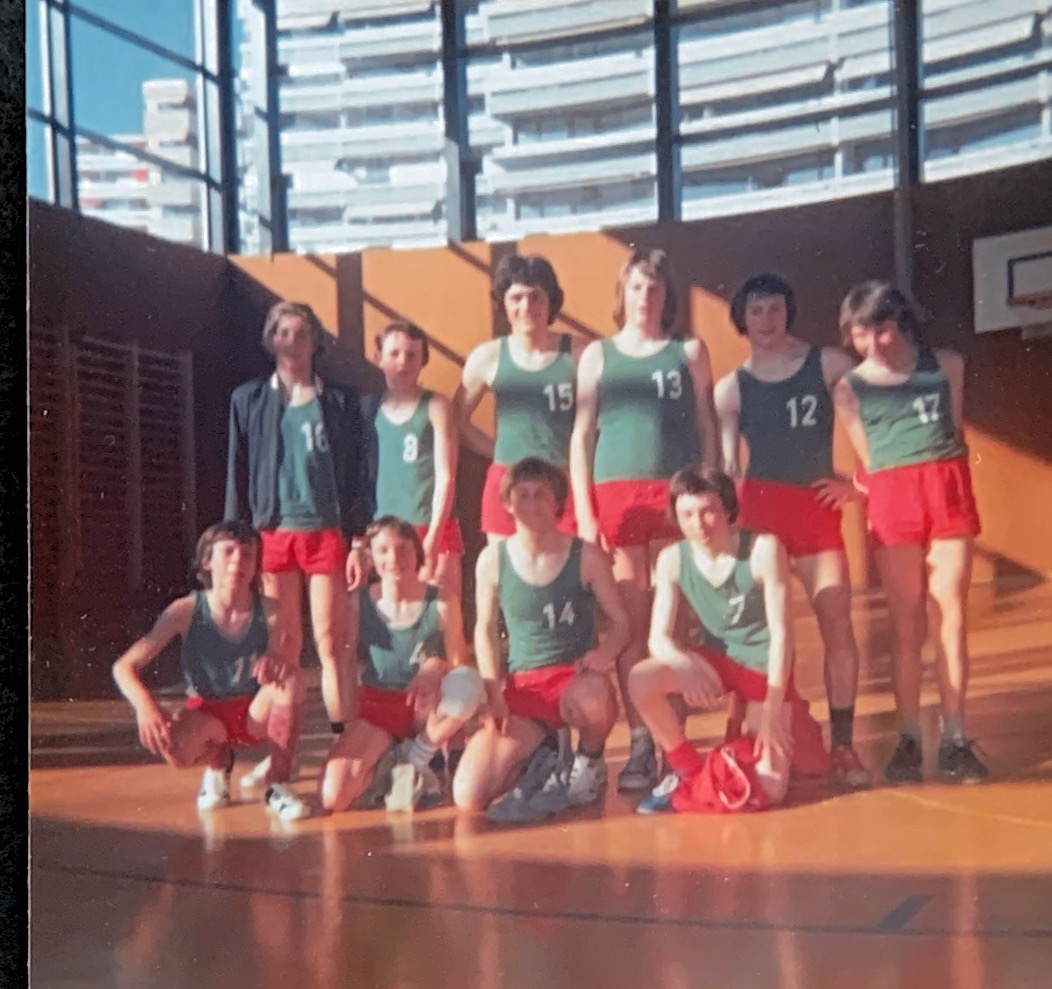 Équipe de Payerne basket cadet -1975