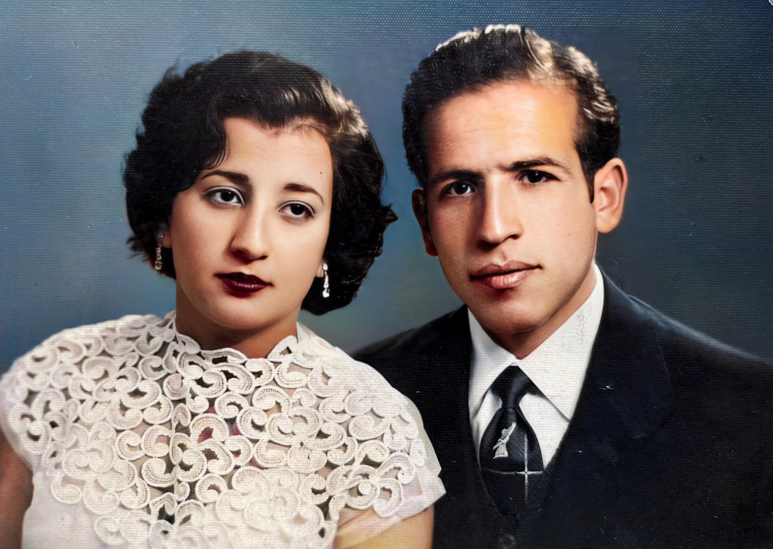 Grandpa and Grandma in 1945 in Iran