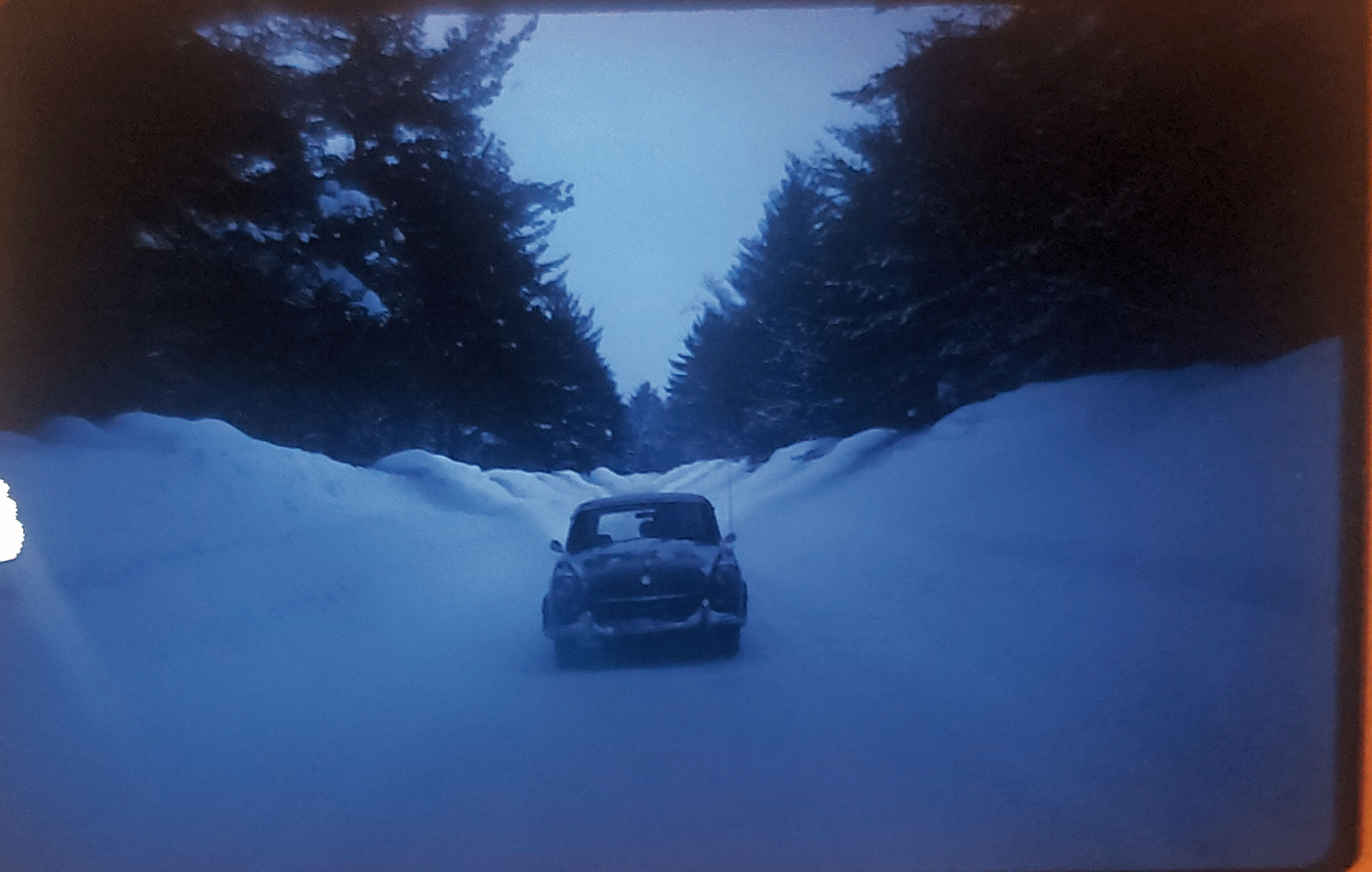 Rte.93 between Sweden and Lovell, Maine
February, 1969 
VW Squareback
