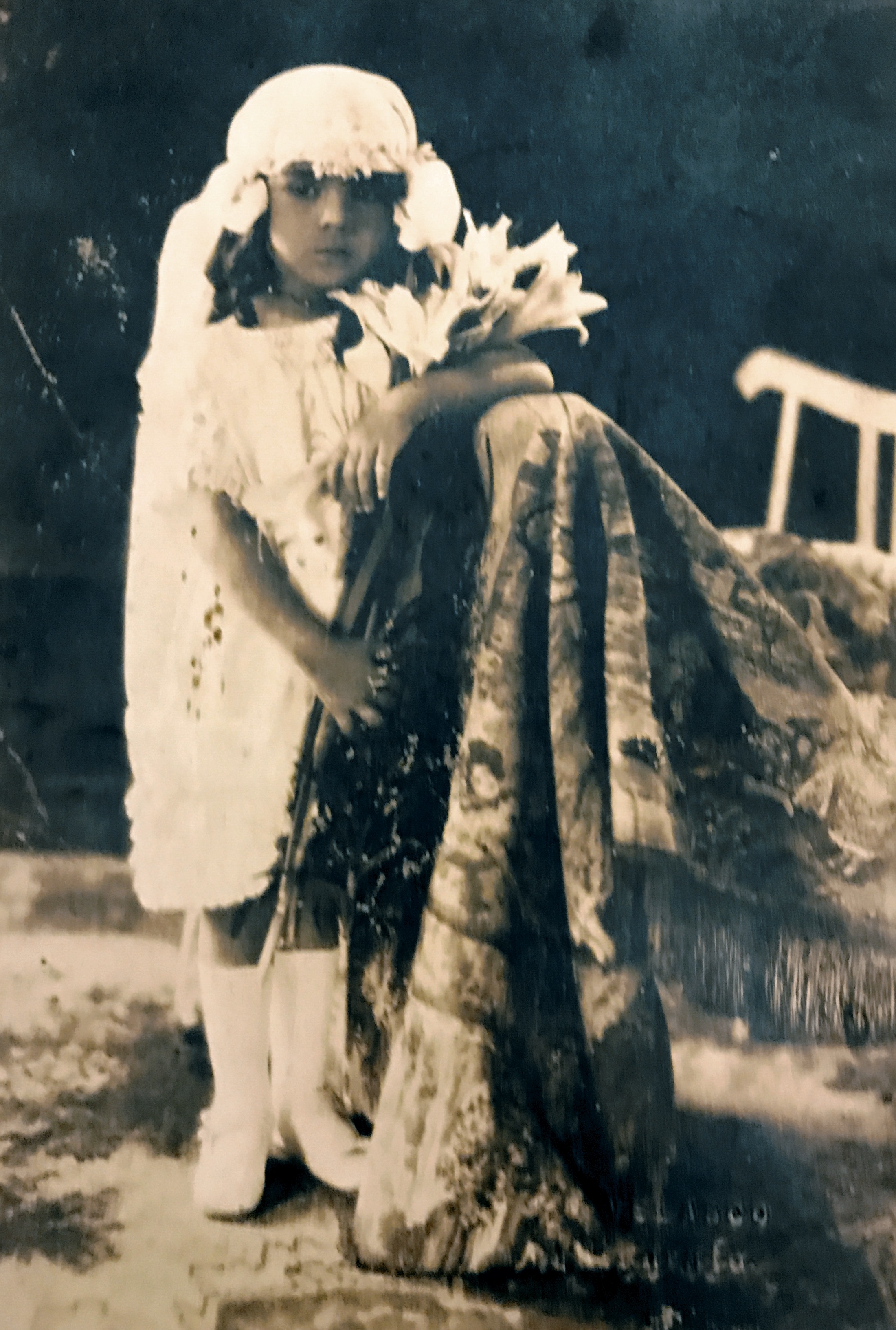 Anita a la edad de cuatro años (1924).
Esta foto fue un regalo para su abuelo materno