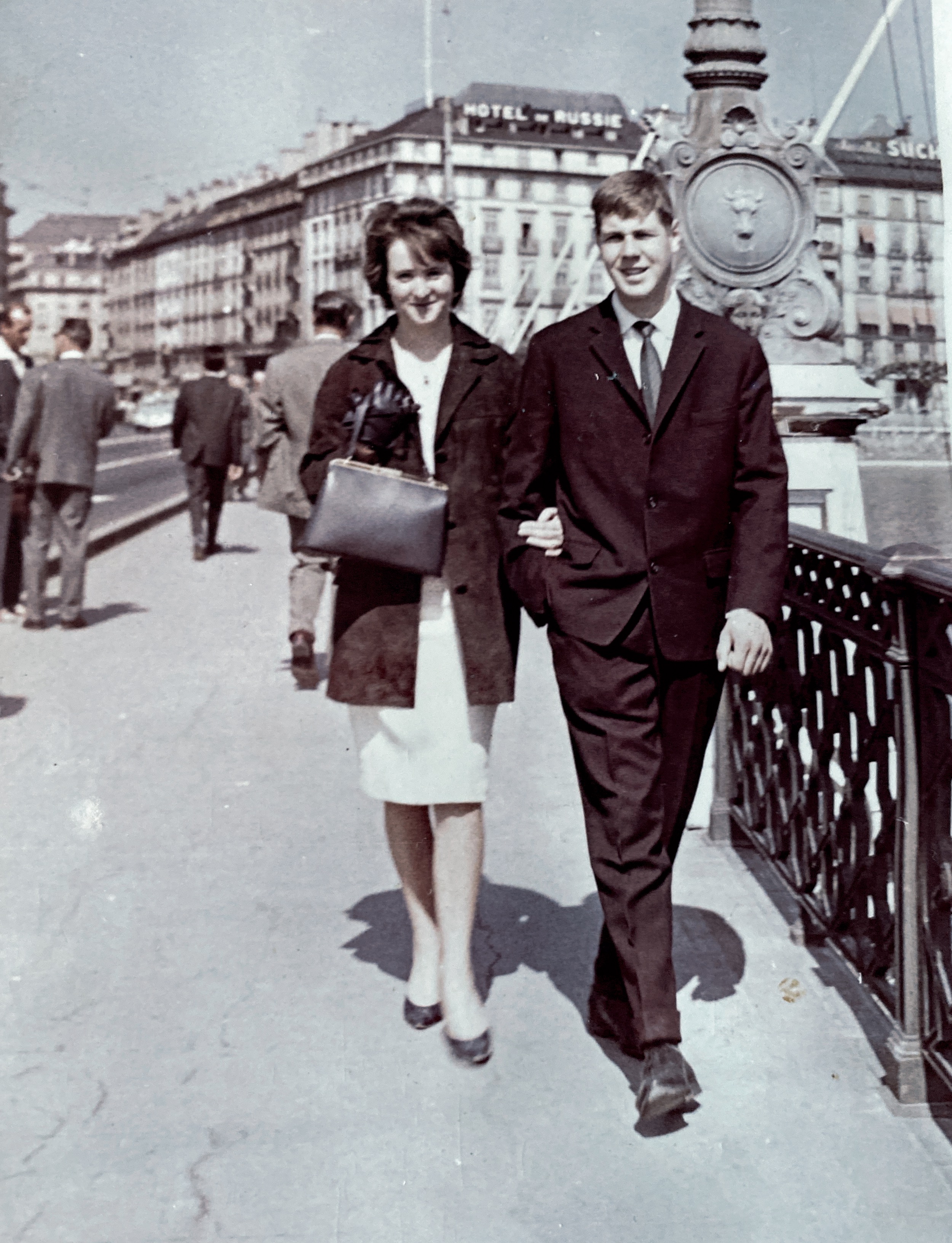 Sur le pont du Mont-Blanc 1961