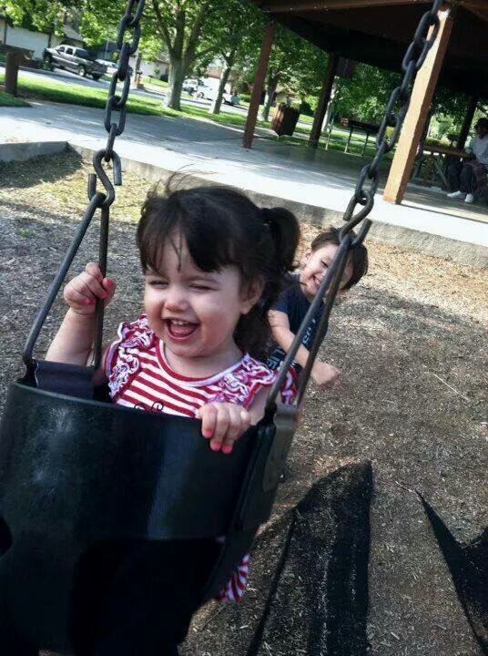 Swing! Joslynn Rodriguez Perez with her Uncle Daniel at a local park, San Bernardino, California, c. 2013