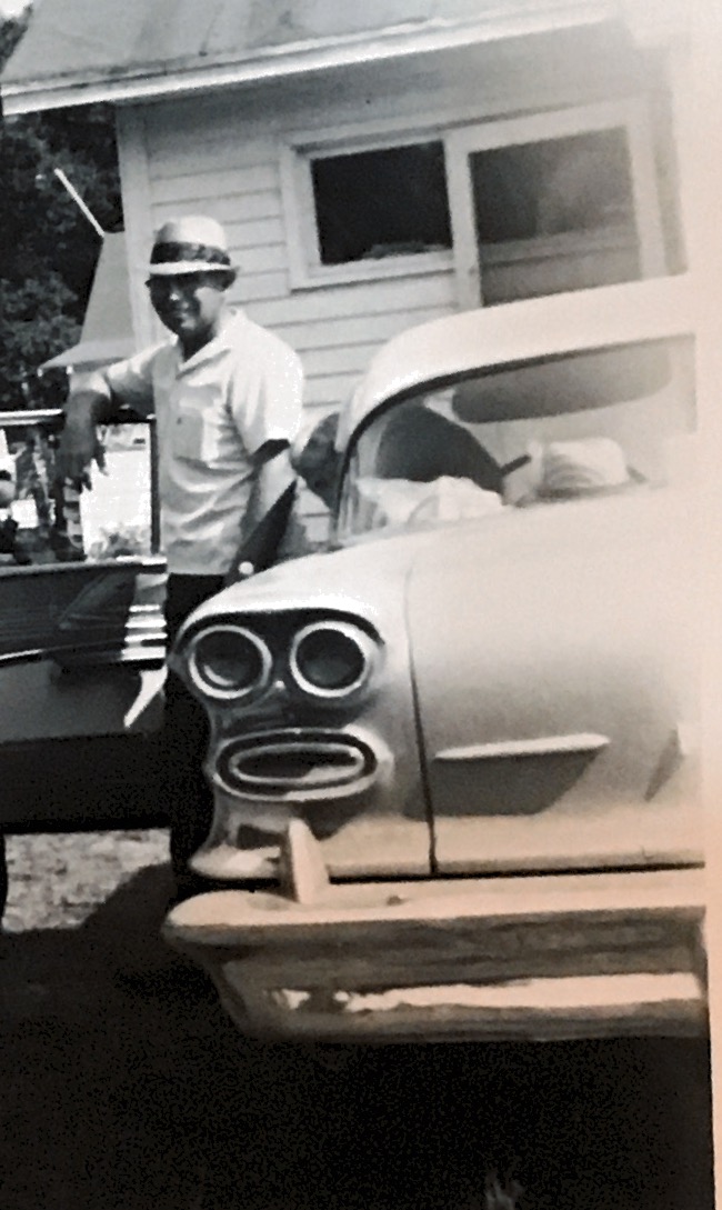 Dad, with his and Moms car @1961 approximately 