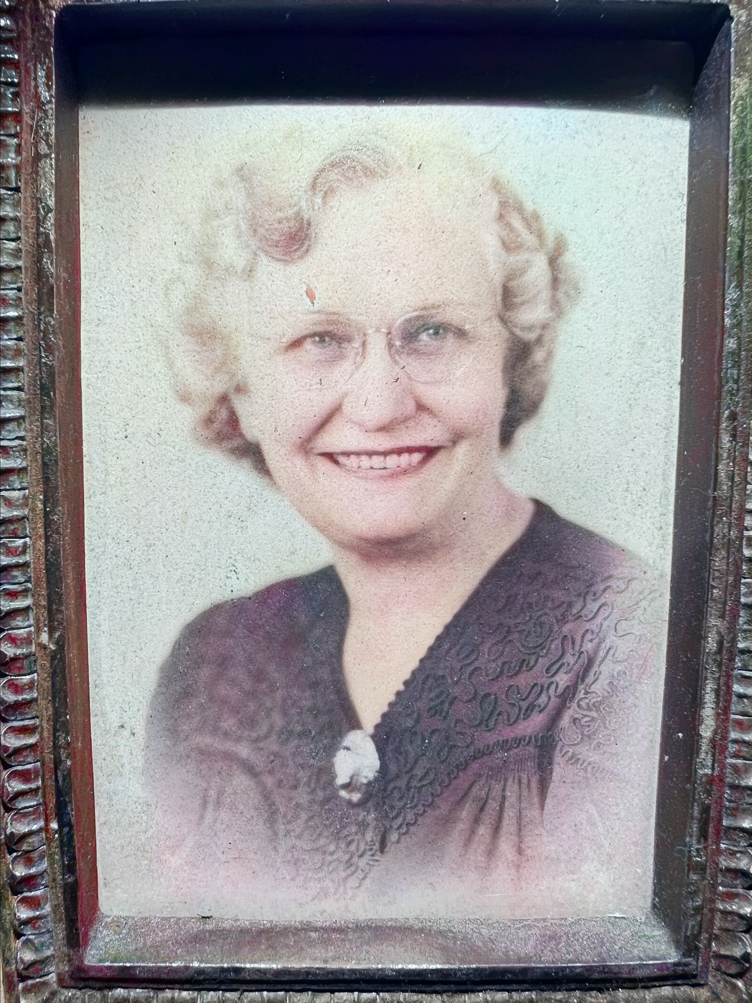 This is my husband‘s grandmother. His grandparents raised him in 1969 while crossing a street she fell and her husband went back to help her up in a car hit both of them and killed them both.