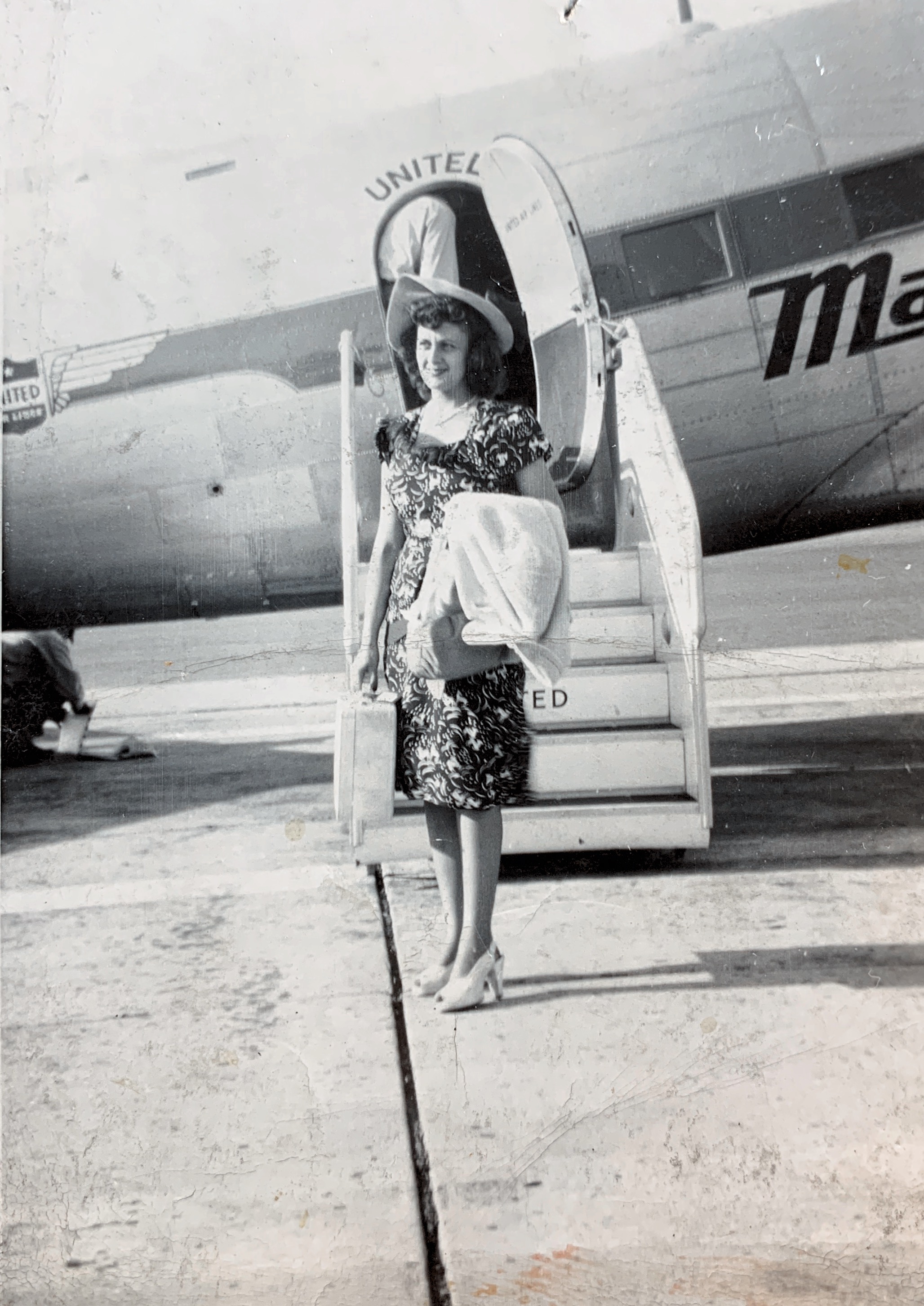 Theodora Economou boarding in 1947