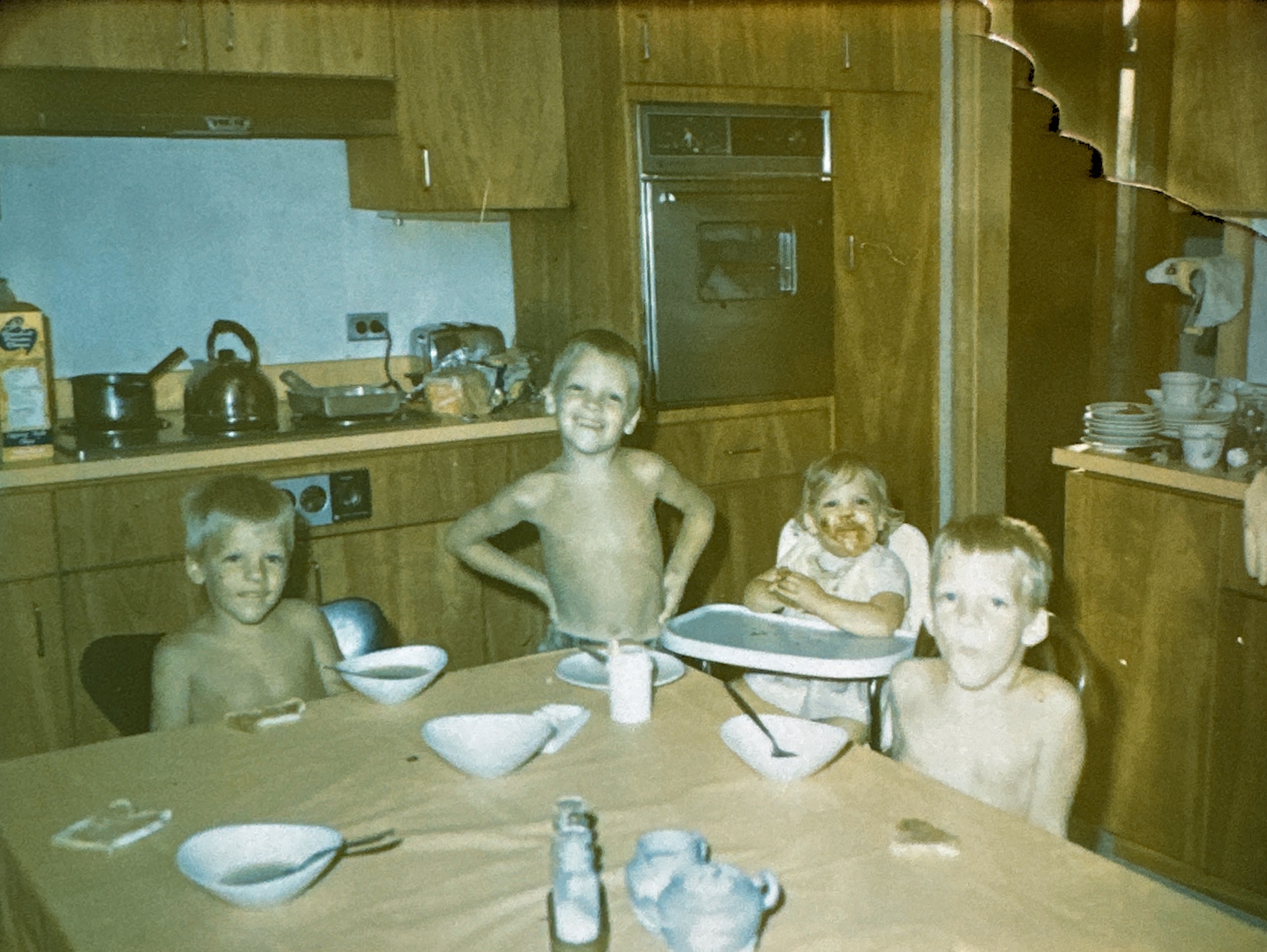 Only baby photo I have. Hans, Neil, Erika, Adam, 1964. 
