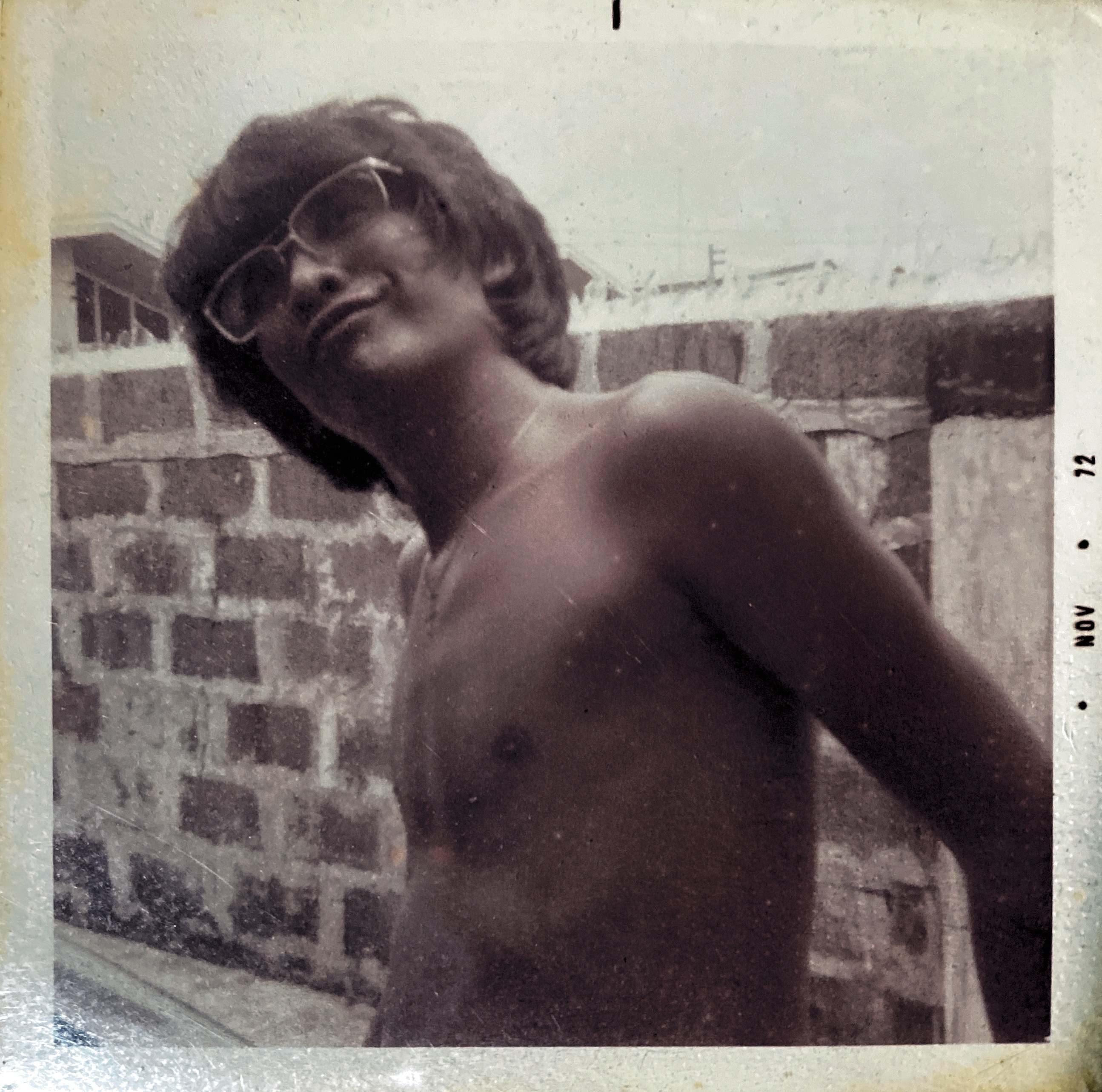 Wacky photo of Dad, 1970s