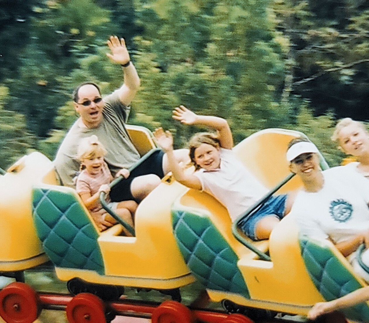 Enjoying Disney World roller coaster.
2004