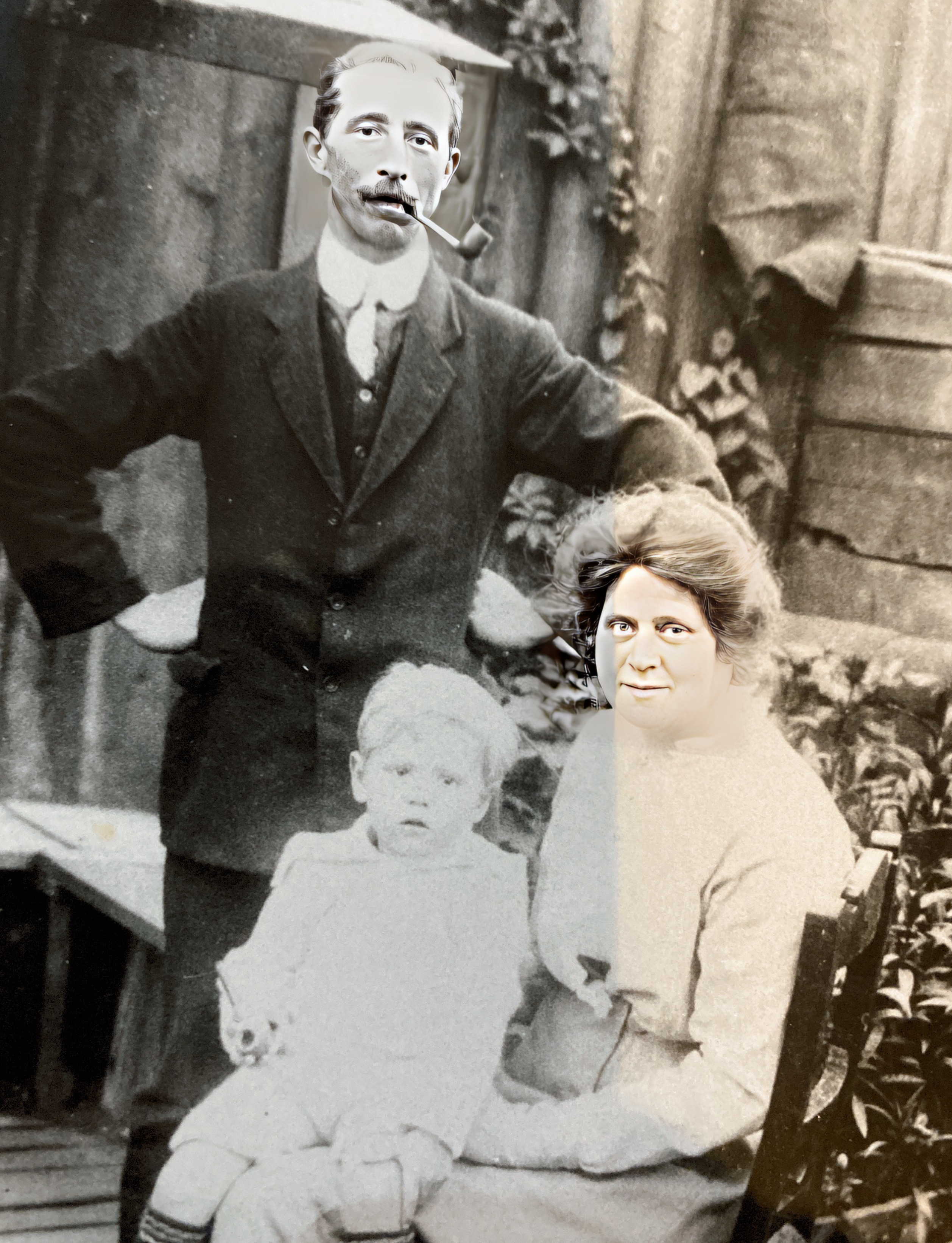 William and Elizabeth Goddard with son William. London England 1919