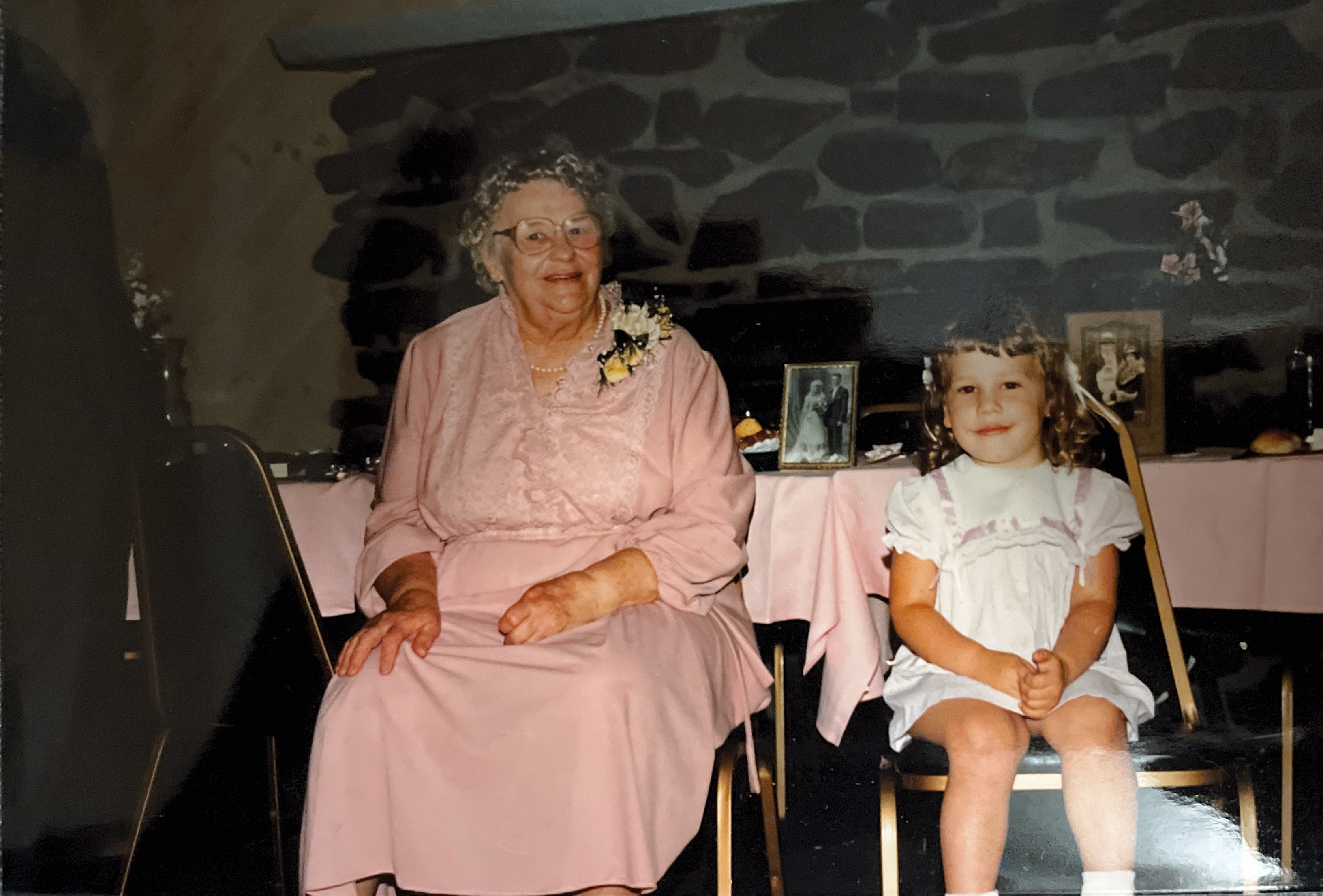 July 1986 Great Grandma’s 75th birthday with Amy