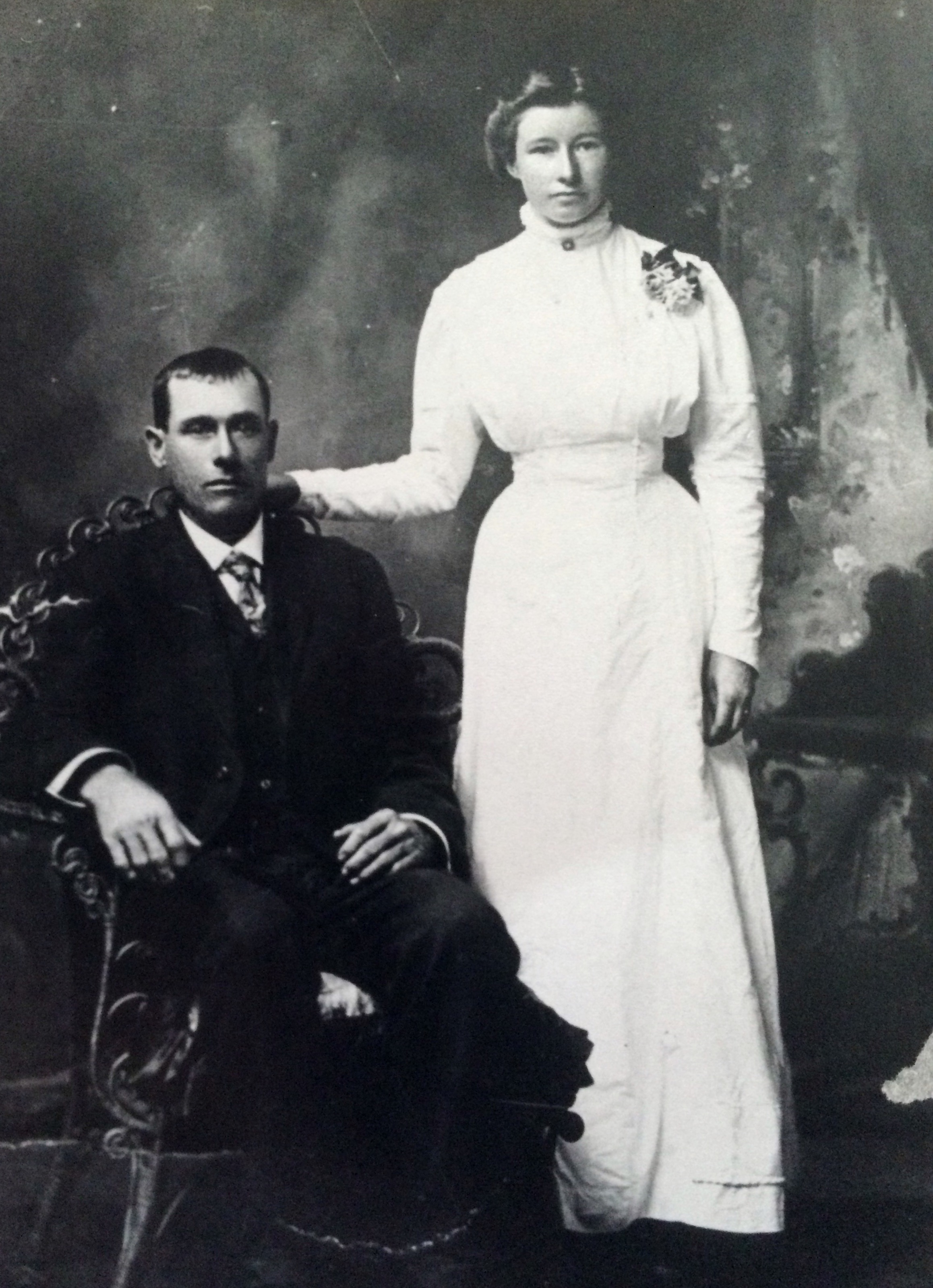 Great grandparents John Thomas and Clara Belle Locklear. This was their wedding photo from 1908 in Paris, TX.