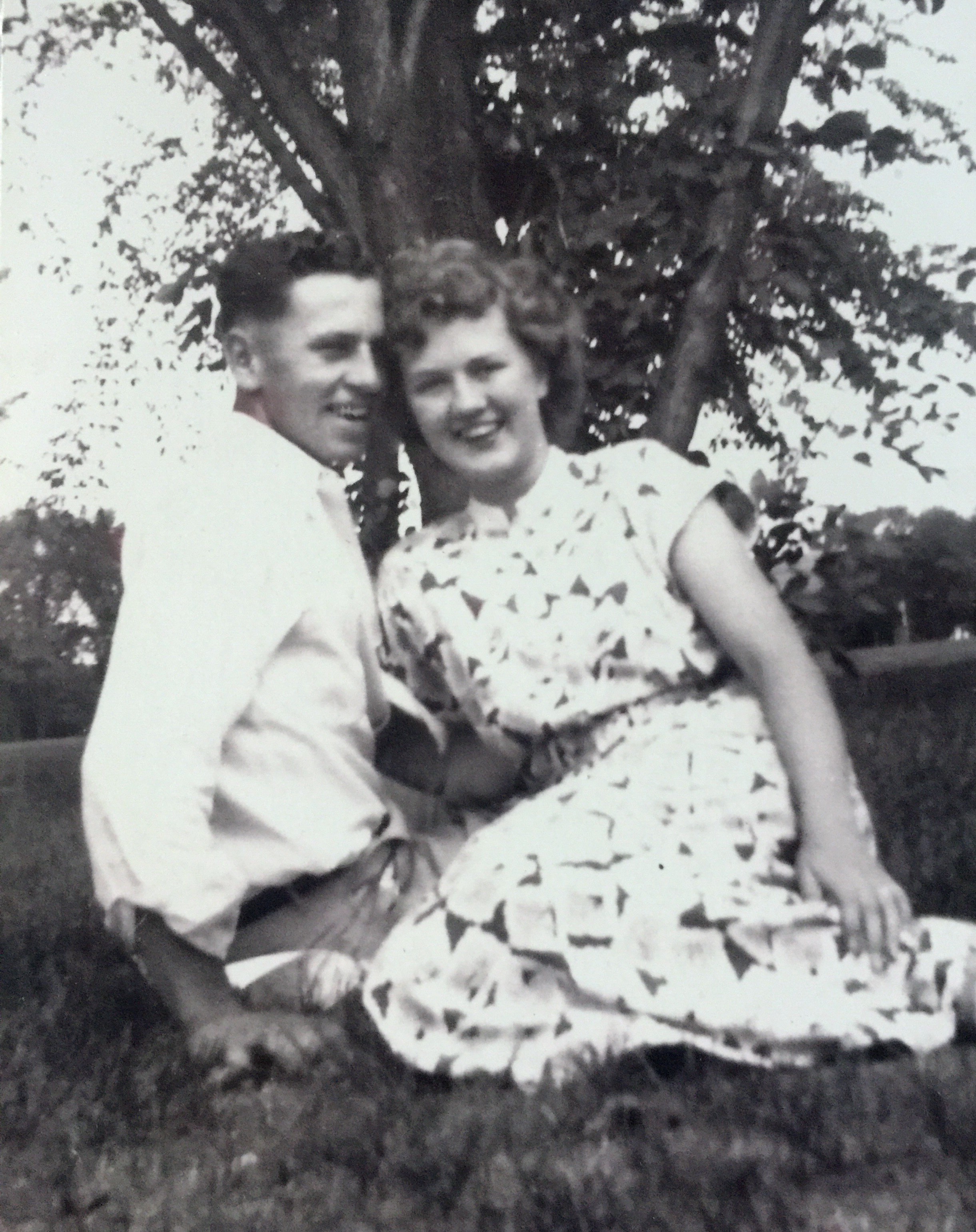 My mom and dad dating in the 1940s