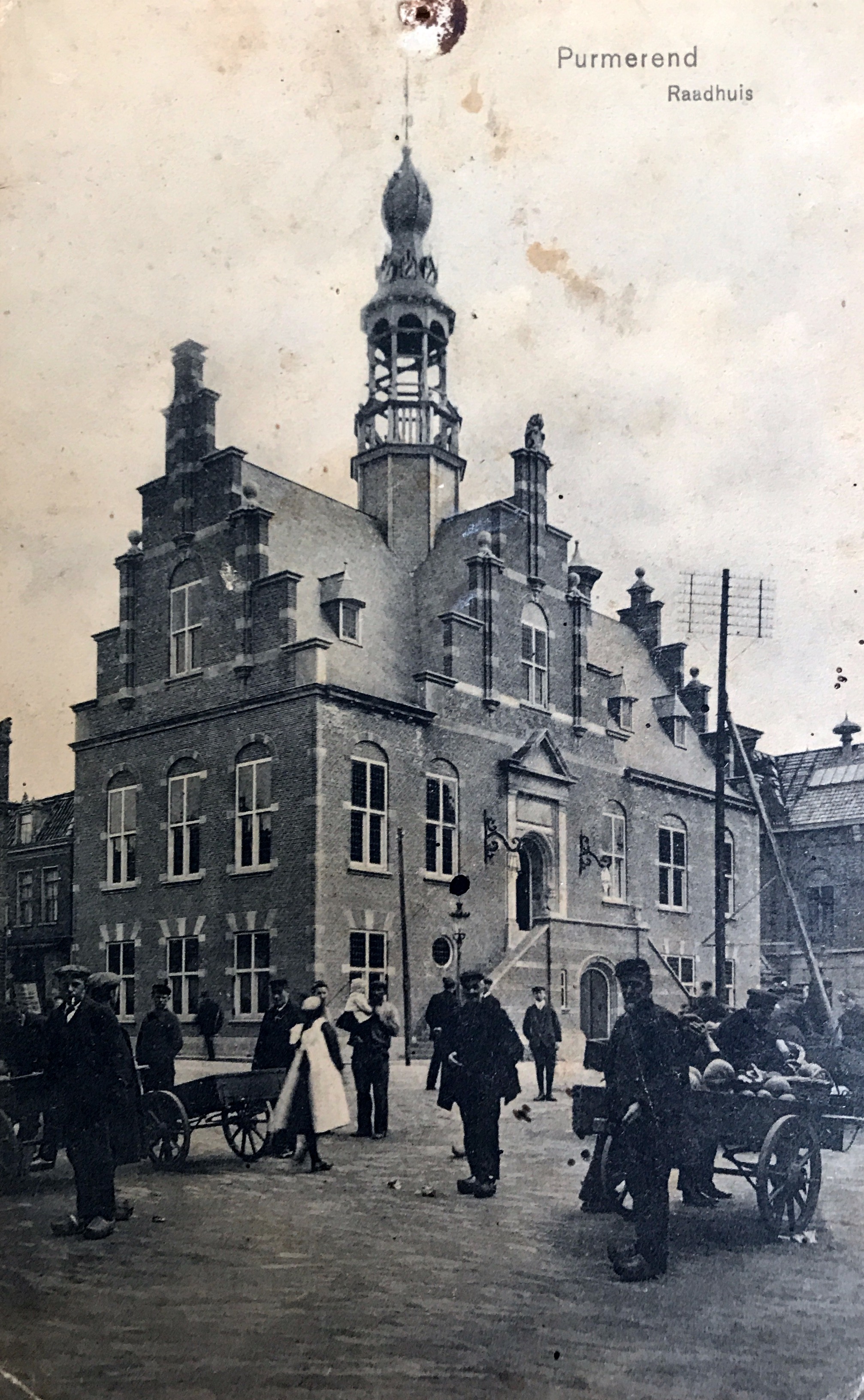 Ansichtkaart stadhuis Purmerend 
1901-1905
Nanning de Vries